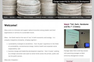 Oikos Uk, Website promoting leadership change and development by Nick Mayhew